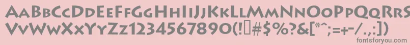 Leetoscanini7Boldsh Font – Gray Fonts on Pink Background