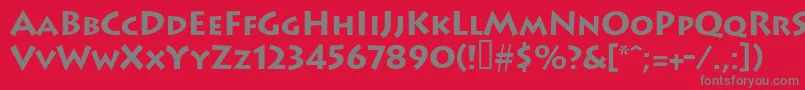 Leetoscanini7Boldsh Font – Gray Fonts on Red Background