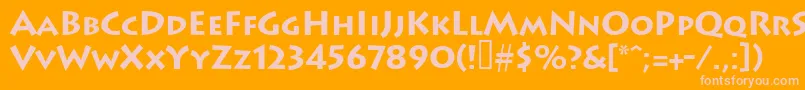 Leetoscanini7Boldsh Font – Pink Fonts on Orange Background