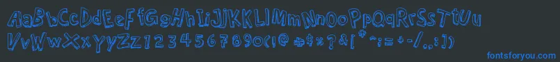 CartoonRelief Font – Blue Fonts on Black Background