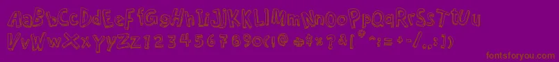 CartoonRelief Font – Brown Fonts on Purple Background