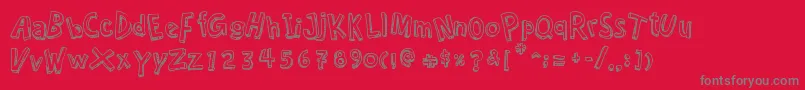 CartoonRelief Font – Gray Fonts on Red Background