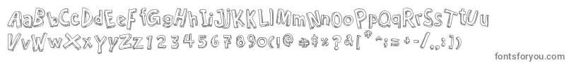 Шрифт CartoonRelief – серые шрифты на белом фоне