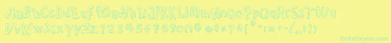 Más sobre la fuente CartoonRelief fuente CartoonRelief – Fuentes Verdes Sobre Fondo Amarillo