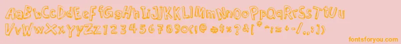 CartoonRelief Font – Orange Fonts on Pink Background