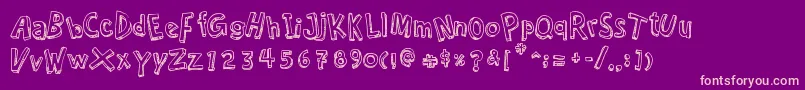 CartoonRelief Font – Pink Fonts on Purple Background