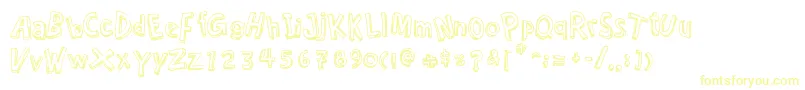 フォントCartoonRelief – 黄色のフォント