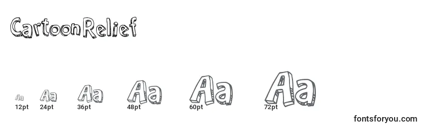 CartoonRelief Font Sizes