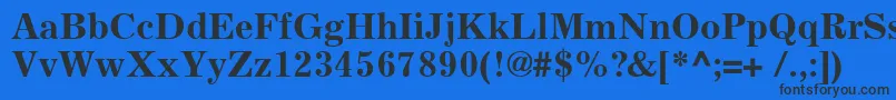 ExcelsiorCyrillicBold Font – Black Fonts on Blue Background