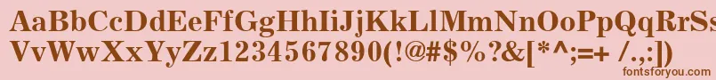 ExcelsiorCyrillicBold Font – Brown Fonts on Pink Background