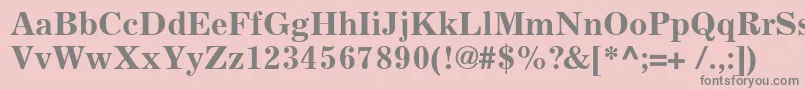 ExcelsiorCyrillicBold Font – Gray Fonts on Pink Background