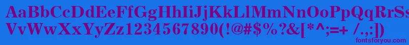 ExcelsiorCyrillicBold Font – Purple Fonts on Blue Background