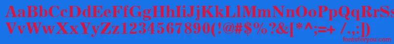 ExcelsiorCyrillicBold Font – Red Fonts on Blue Background