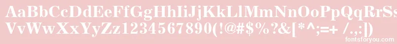 ExcelsiorCyrillicBold-Schriftart – Weiße Schriften auf rosa Hintergrund