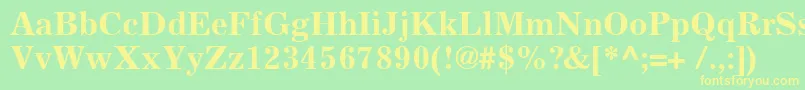 ExcelsiorCyrillicBold Font – Yellow Fonts on Green Background