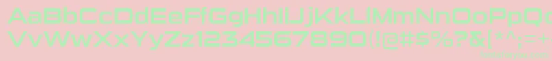 SuigenerisrgRegular-Schriftart – Grüne Schriften auf rosa Hintergrund