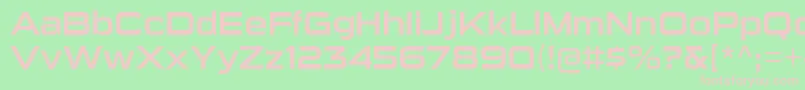 フォントSuigenerisrgRegular – 緑の背景にピンクのフォント
