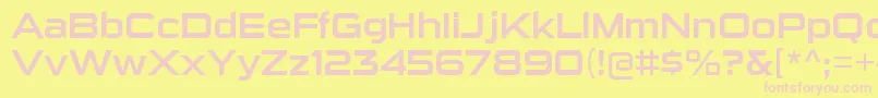SuigenerisrgRegular Font – Pink Fonts on Yellow Background