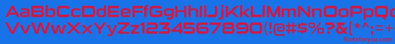 SuigenerisrgRegular Font – Red Fonts on Blue Background