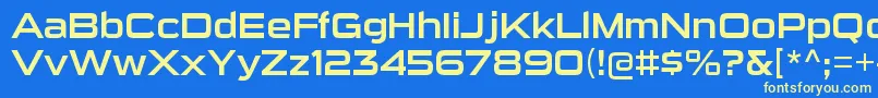 フォントSuigenerisrgRegular – 黄色の文字、青い背景