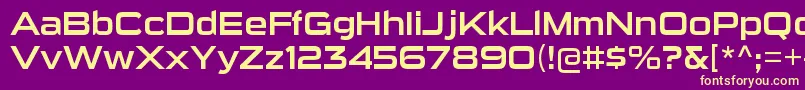 Шрифт SuigenerisrgRegular – жёлтые шрифты на фиолетовом фоне