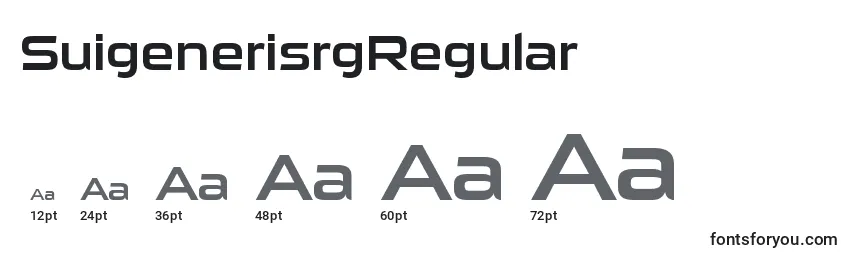 Размеры шрифта SuigenerisrgRegular