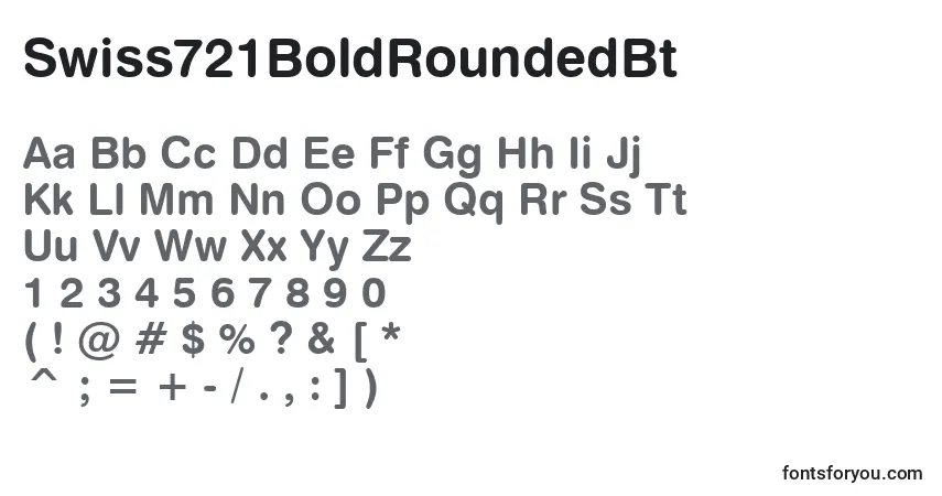 Czcionka Swiss721BoldRoundedBt – alfabet, cyfry, specjalne znaki