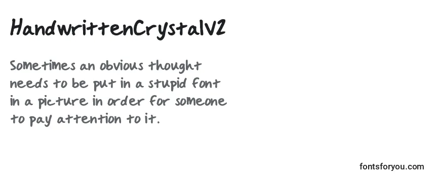 Шрифт HandwrittenCrystalV2