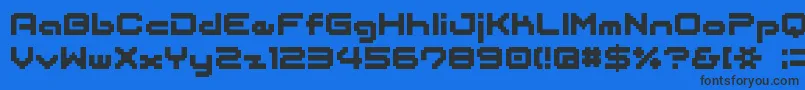 Bmjapan Font – Black Fonts on Blue Background