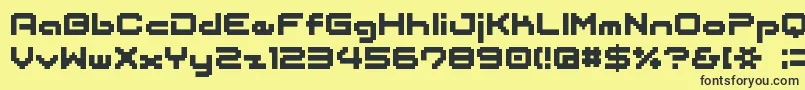 Bmjapan Font – Black Fonts on Yellow Background