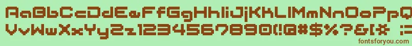 Bmjapan Font – Brown Fonts on Green Background