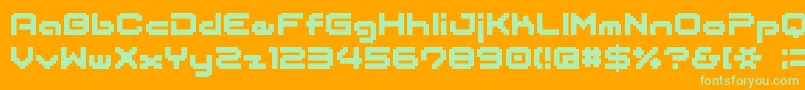 Bmjapan Font – Green Fonts on Orange Background