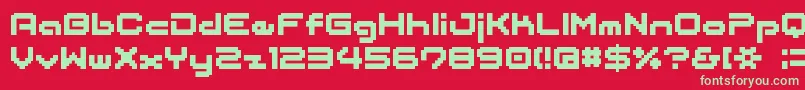 Bmjapan Font – Green Fonts on Red Background