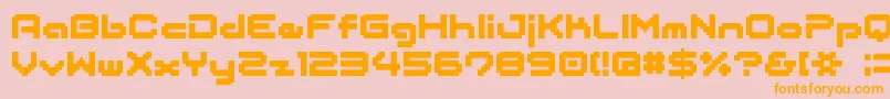 Bmjapan Font – Orange Fonts on Pink Background