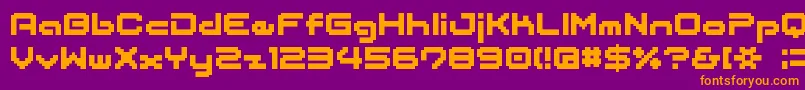 Bmjapan Font – Orange Fonts on Purple Background
