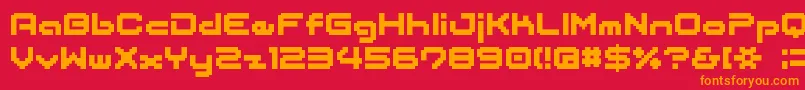 Bmjapan Font – Orange Fonts on Red Background