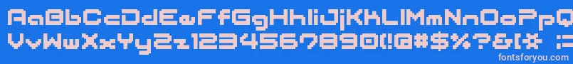 Bmjapan Font – Pink Fonts on Blue Background