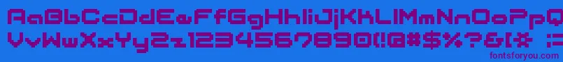 Bmjapan Font – Purple Fonts on Blue Background