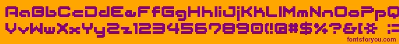 Bmjapan Font – Purple Fonts on Orange Background
