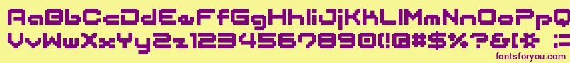 Bmjapan Font – Purple Fonts on Yellow Background