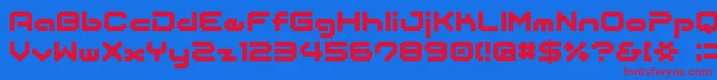 Шрифт Bmjapan – красные шрифты на синем фоне