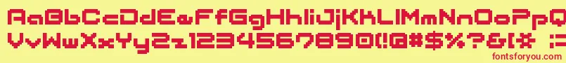 Bmjapan Font – Red Fonts on Yellow Background