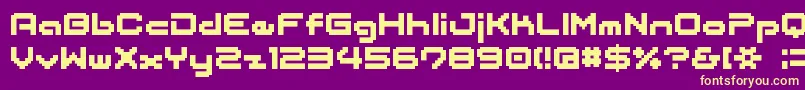 Bmjapan Font – Yellow Fonts on Purple Background