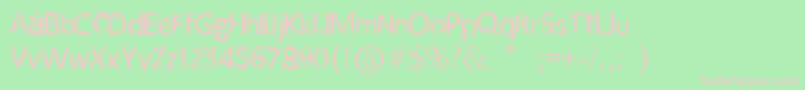 Unknown-fontti – vaaleanpunaiset fontit vihreällä taustalla