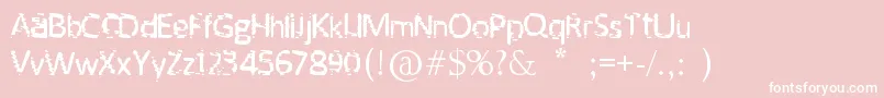 フォントUnknown – ピンクの背景に白い文字