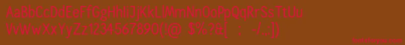 CallingcardsRegSample Font – Red Fonts on Brown Background