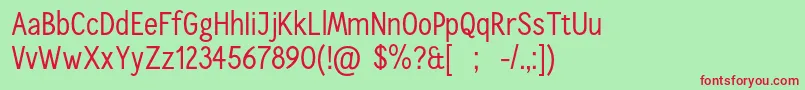 fuente CallingcardsRegSample – Fuentes Rojas Sobre Fondo Verde