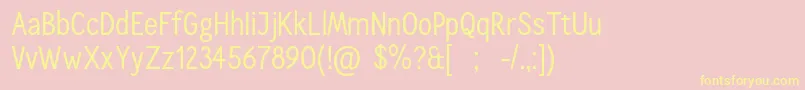 CallingcardsRegSample Font – Yellow Fonts on Pink Background