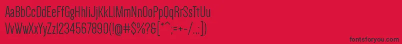 DenseRegular Font – Black Fonts on Red Background