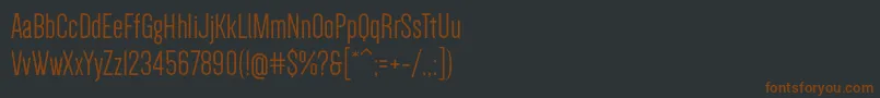 Шрифт DenseRegular – коричневые шрифты на чёрном фоне